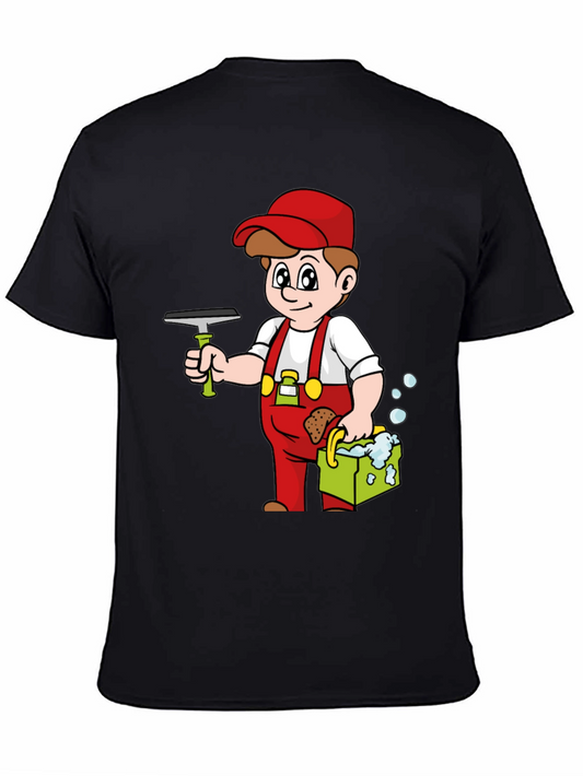 Window Cleaner Cartoon T-Shirt