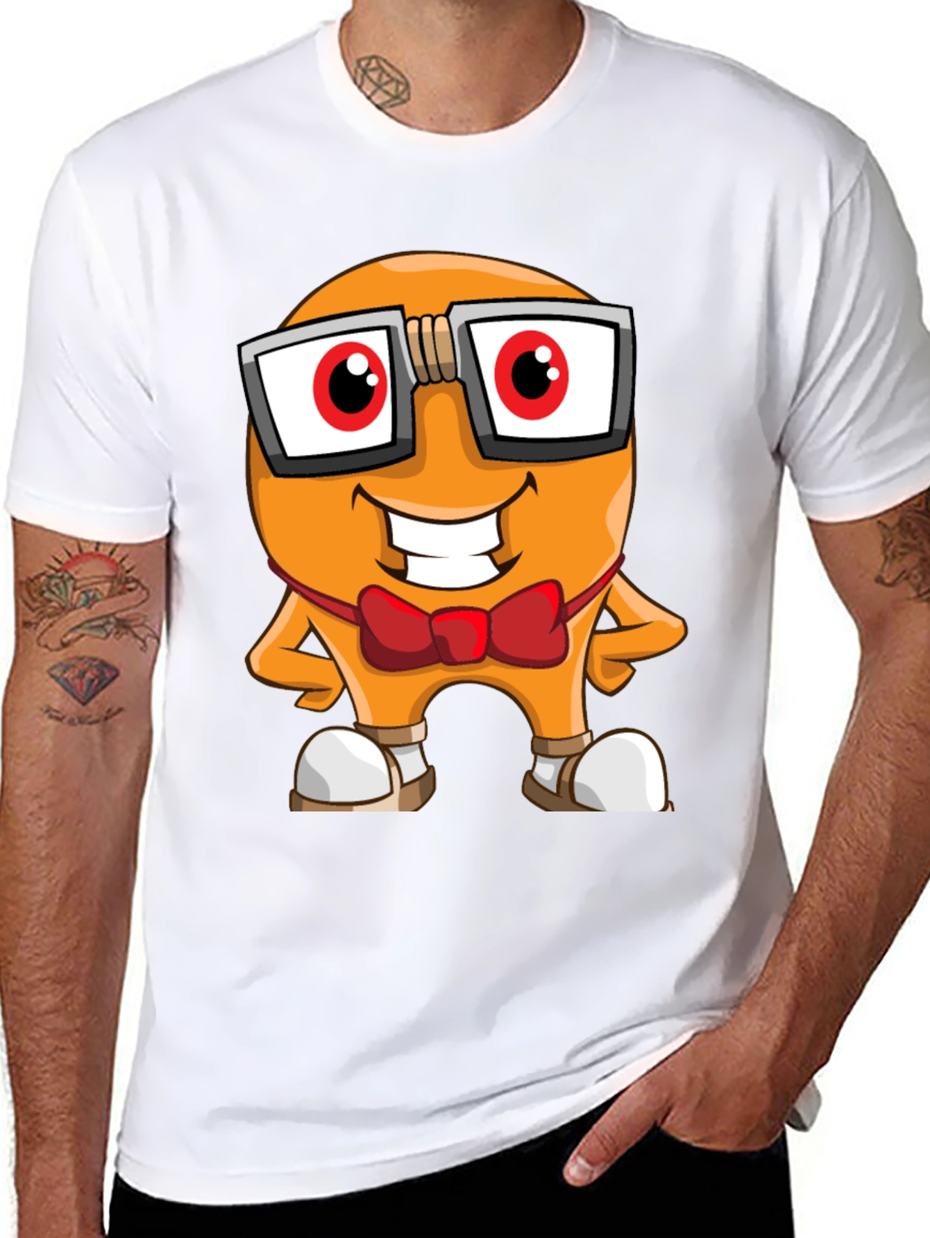 Cartoon Character Graphic Tee - Nerdy Bean