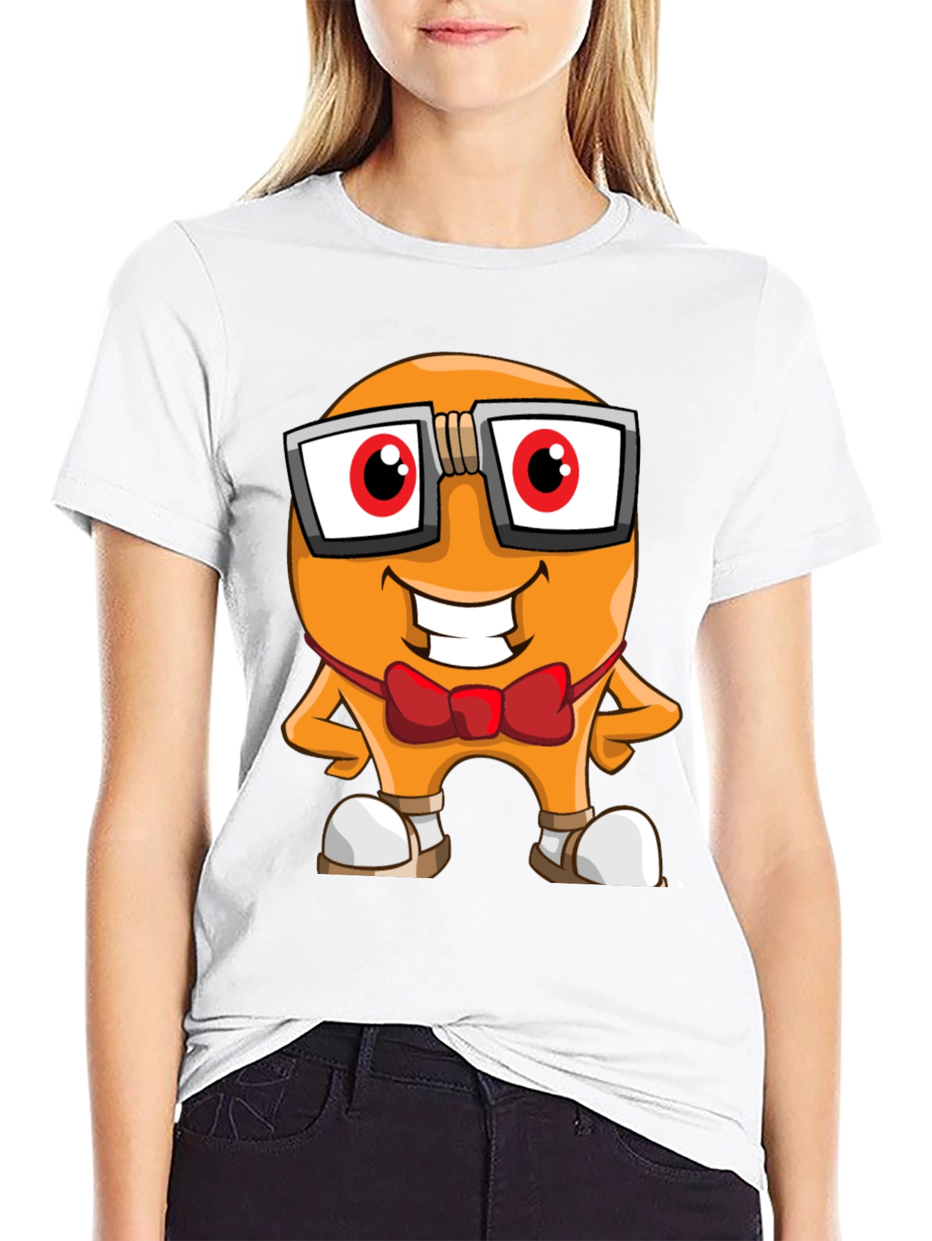 Cartoon Character Graphic Tee - Nerdy Bean
