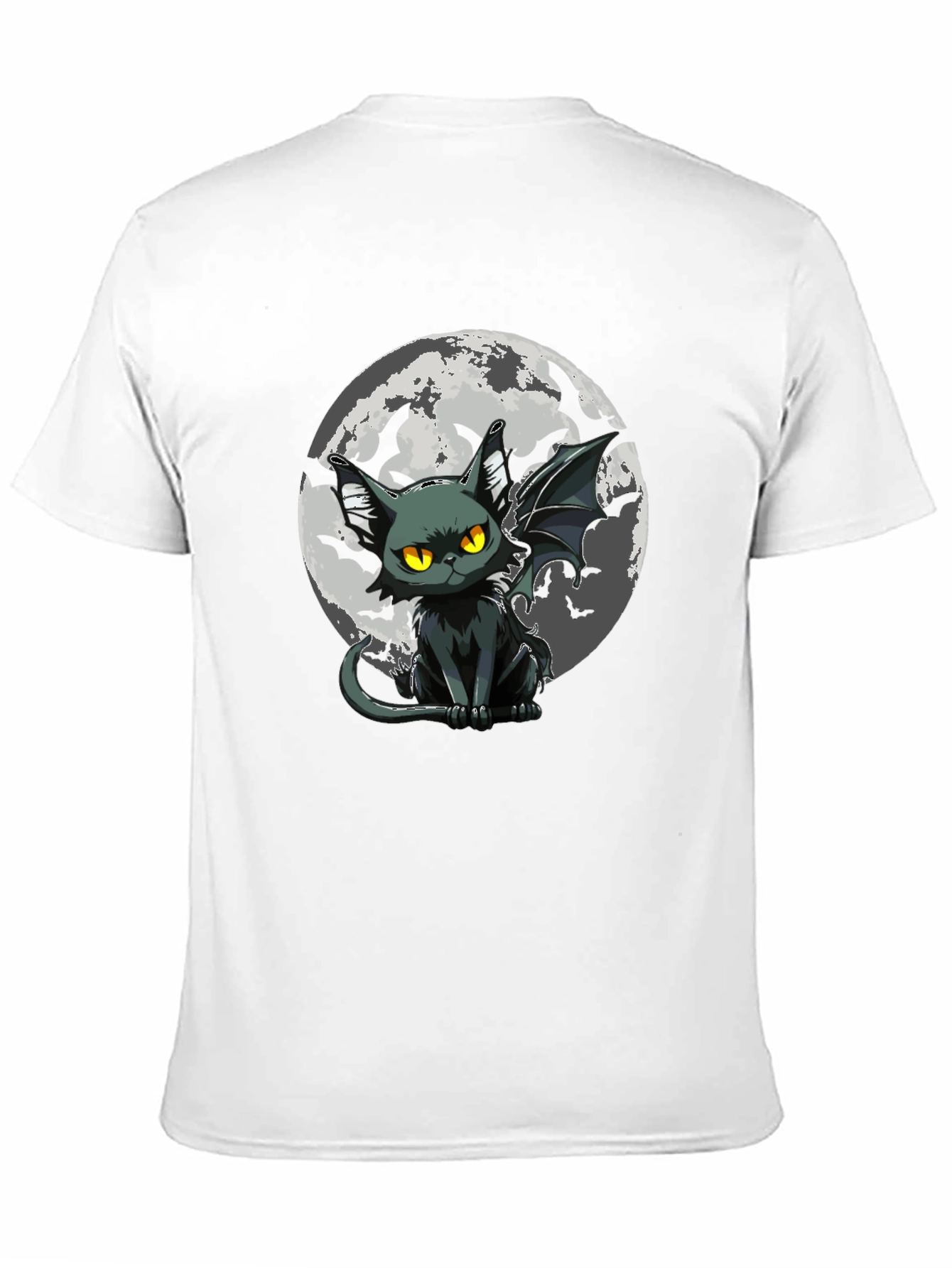 Bat Cat Moon Graphic T-Shirt