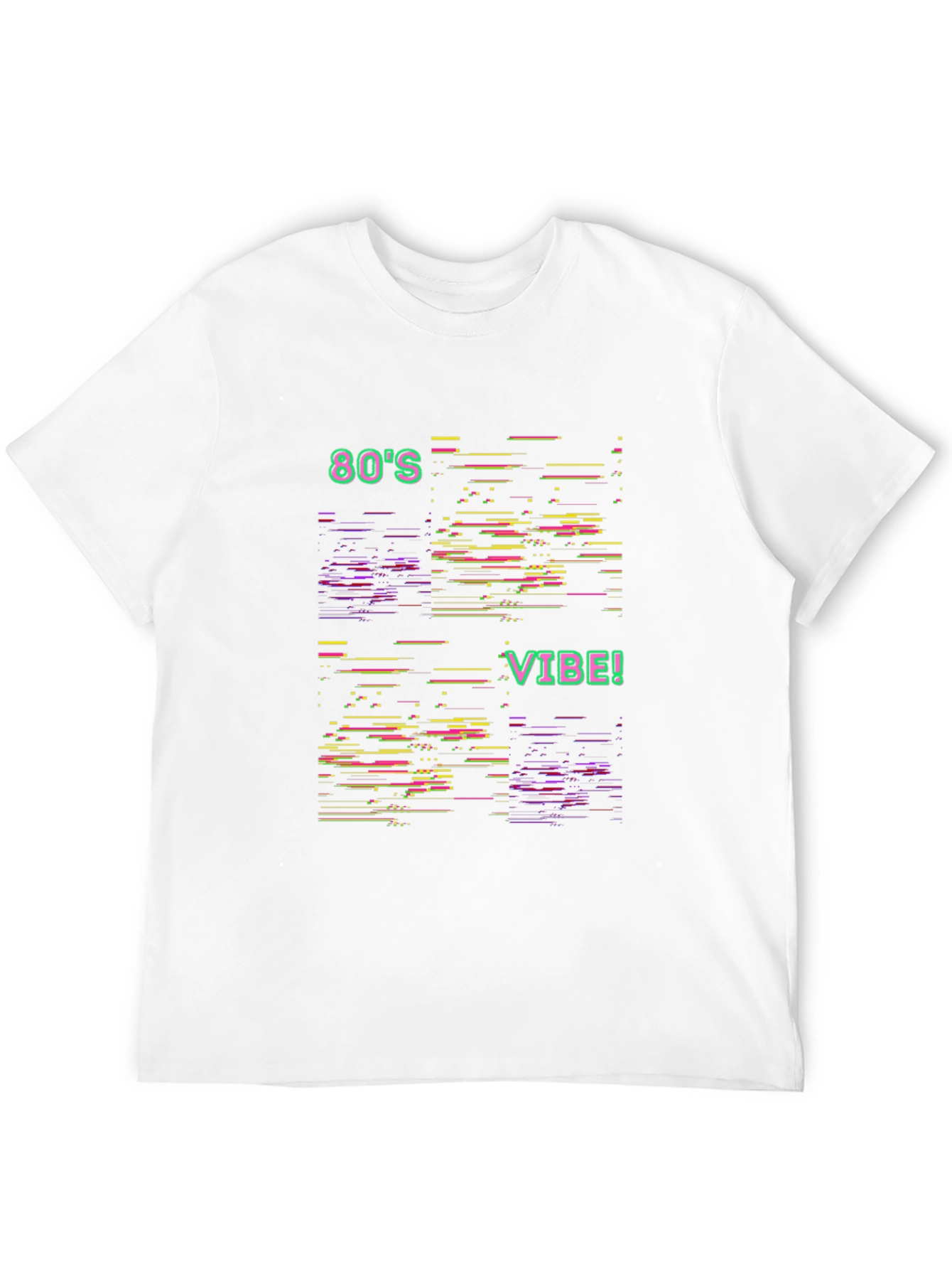 Retro 80s Vibe Graphic Tee - Black