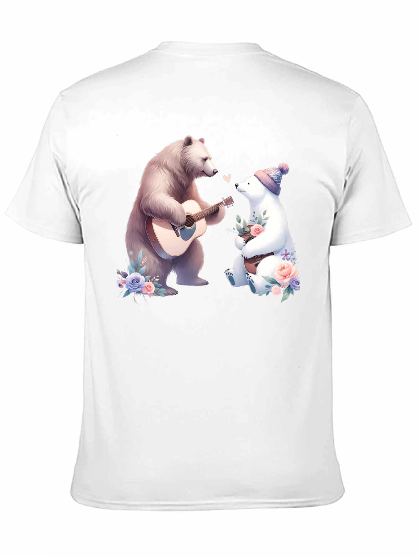 Bear Serenade T-Shirt: Romantic Bear Guitar Design
