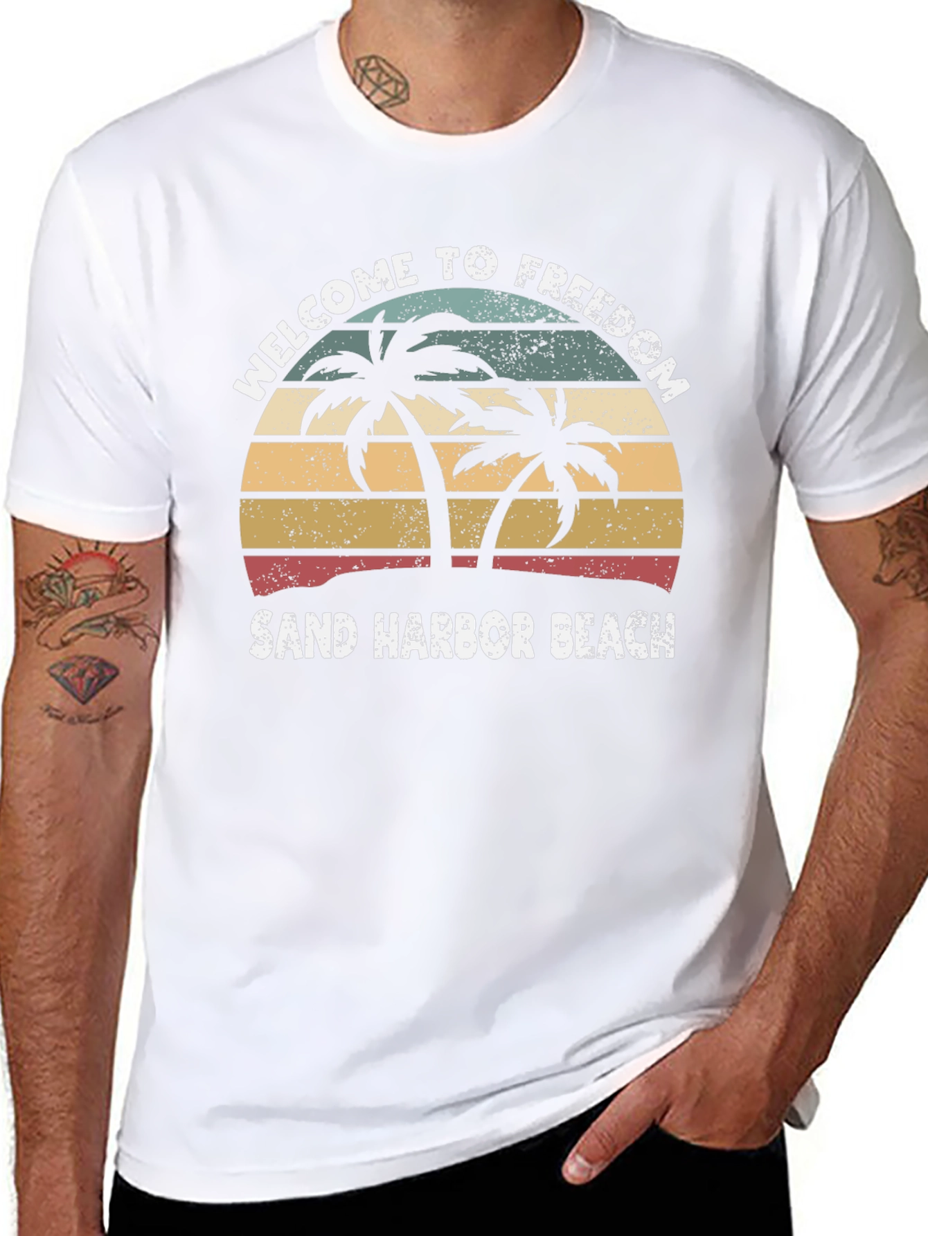 Sand Harbor Beach Graphic Tee - Freedom Vibes