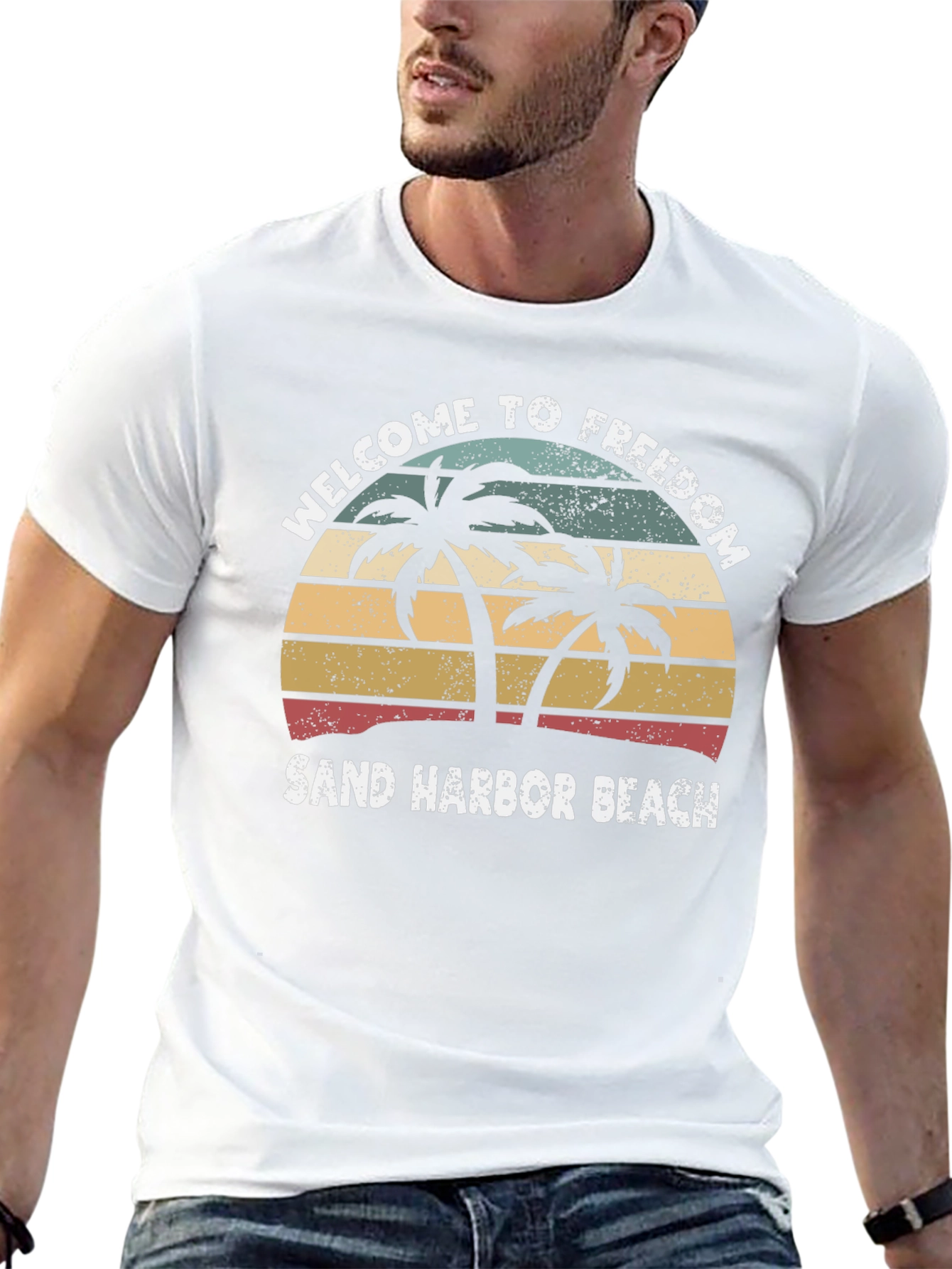 Sand Harbor Beach Graphic Tee - Freedom Vibes