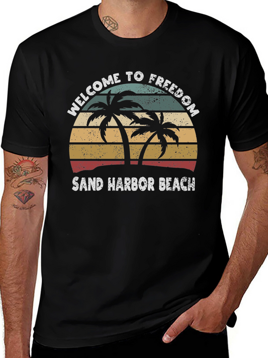 Sand Harbor Beach Graphic Tee - Freedom Vibes