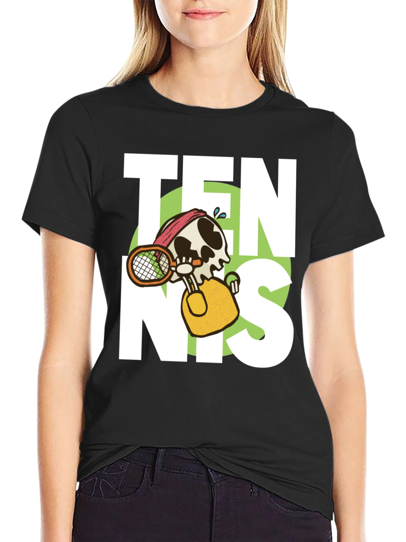 Tennis Skeleton Graphic T-Shirt