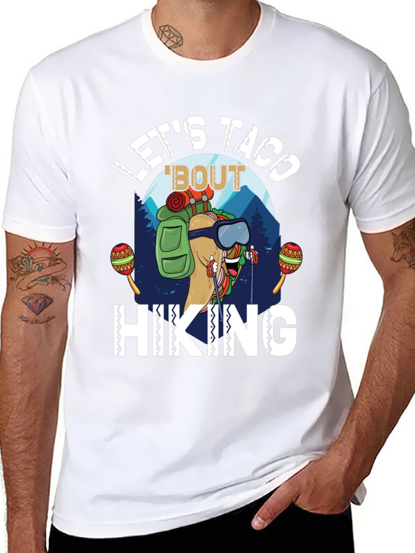 Lets Taco Bout Hiking T-Shirt - Funny Graphic Tee