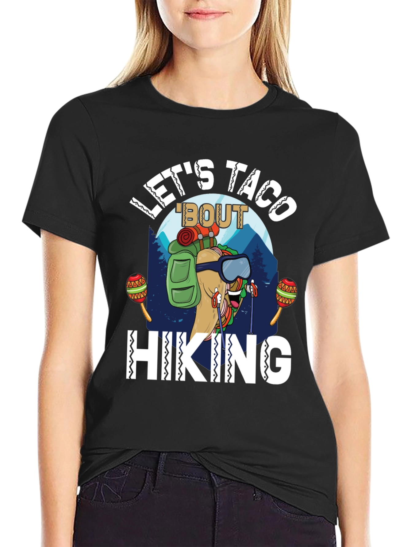 Lets Taco Bout Hiking T-Shirt - Funny Graphic Tee