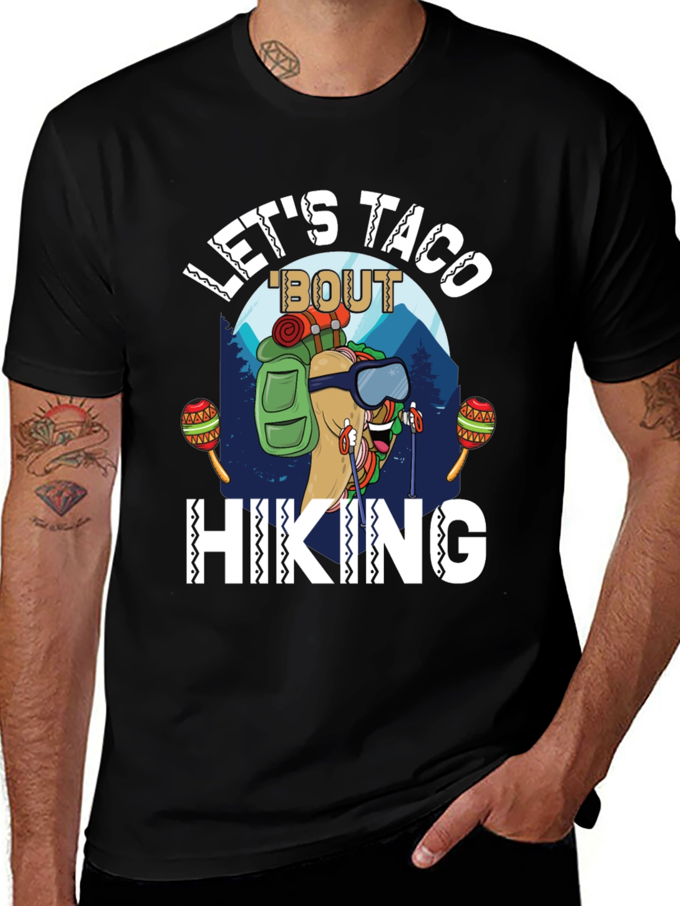 Lets Taco Bout Hiking T-Shirt - Funny Graphic Tee