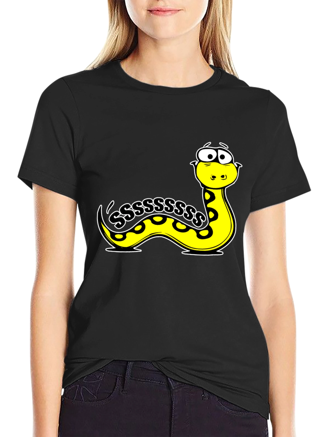 Cartoon Snake S T-Shirt - Fun Graphic Tee