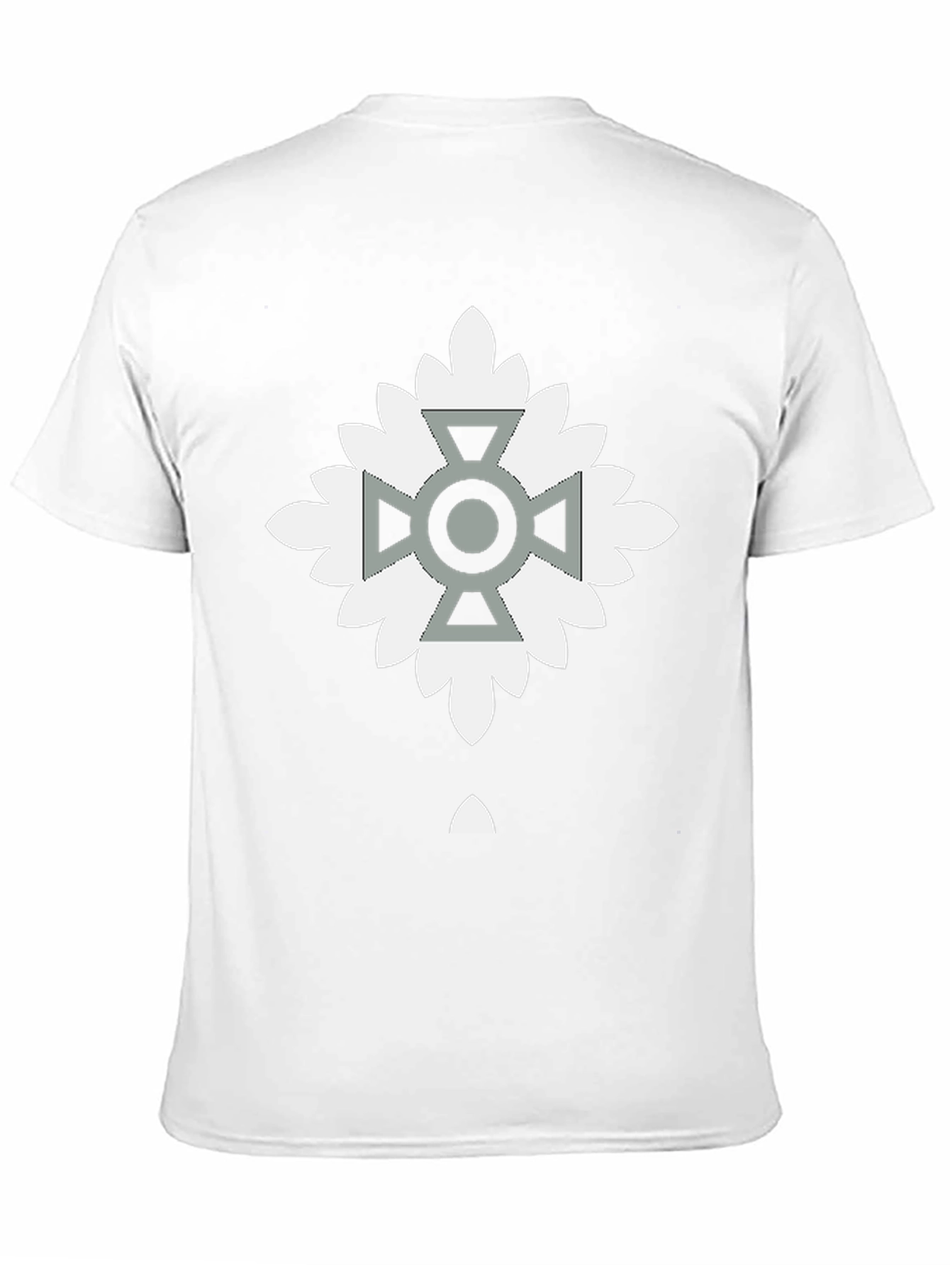 Geometric Floral Cross Graphic T-Shirt