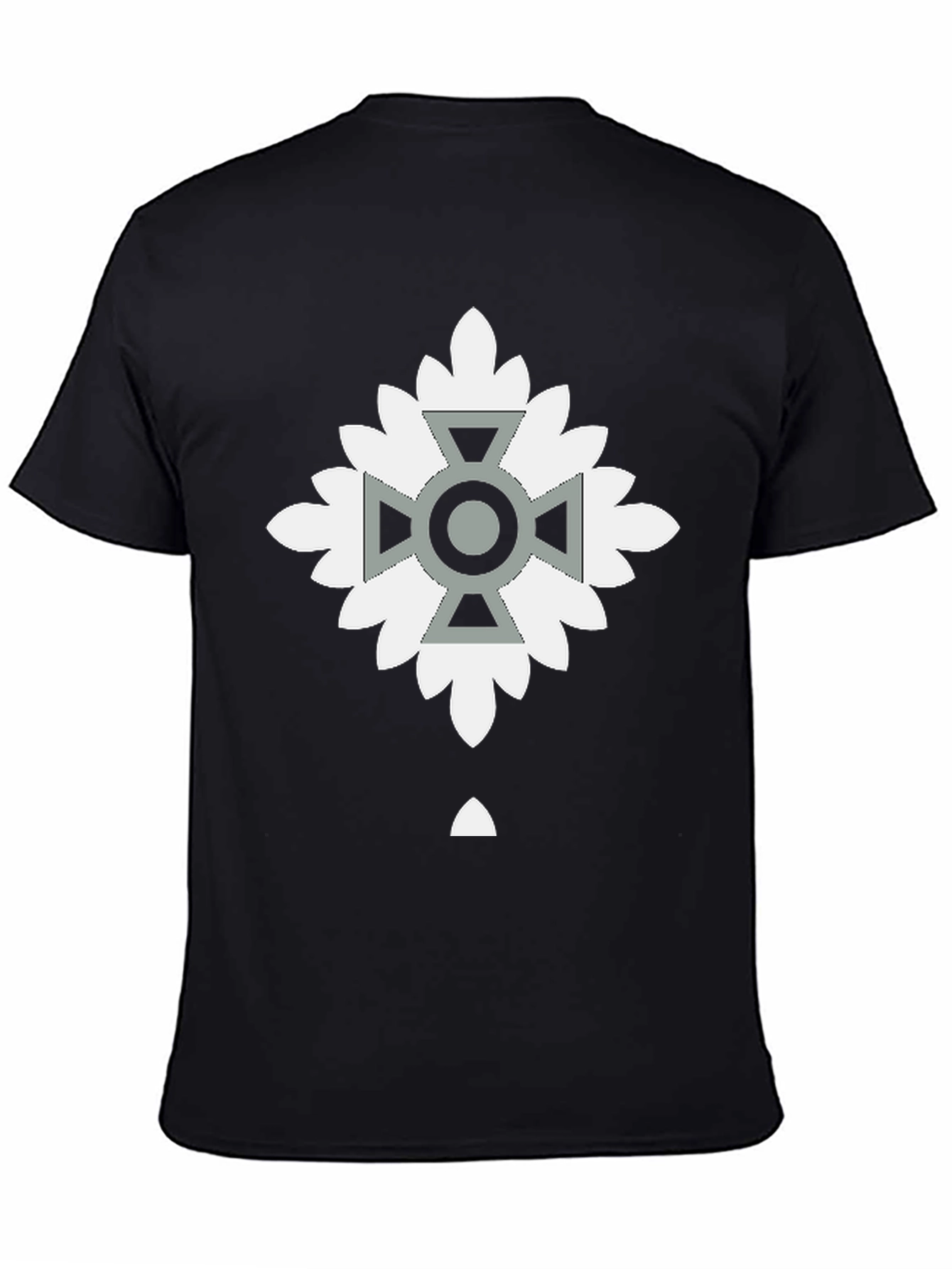 Geometric Floral Cross Graphic T-Shirt