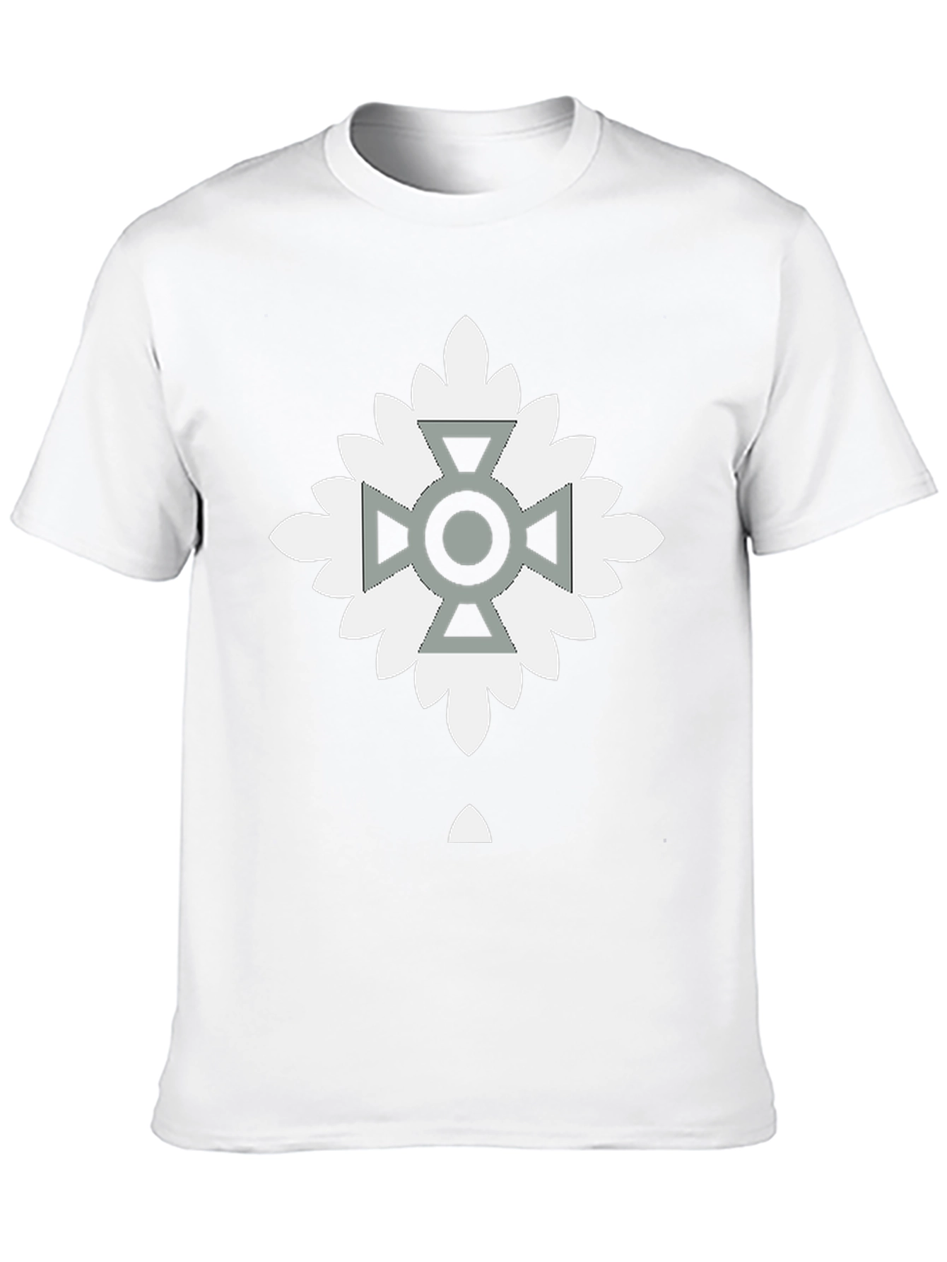 Geometric Floral Cross Graphic T-Shirt