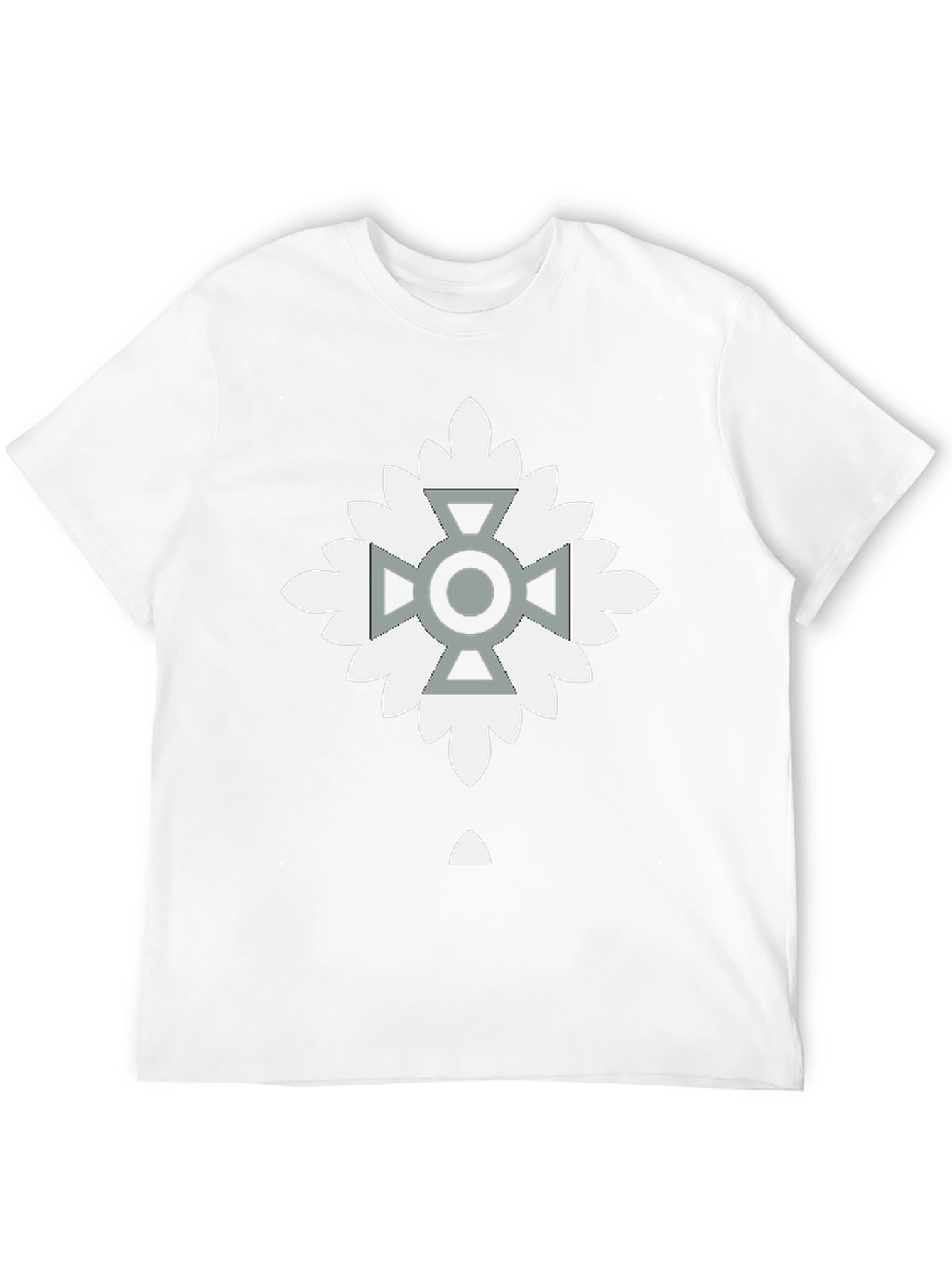 Geometric Floral Cross Graphic T-Shirt