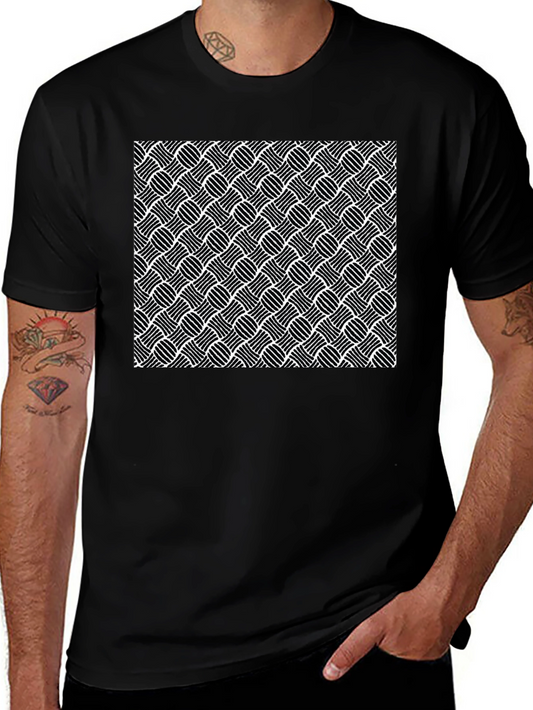 Abstract Pattern Black T-Shirt