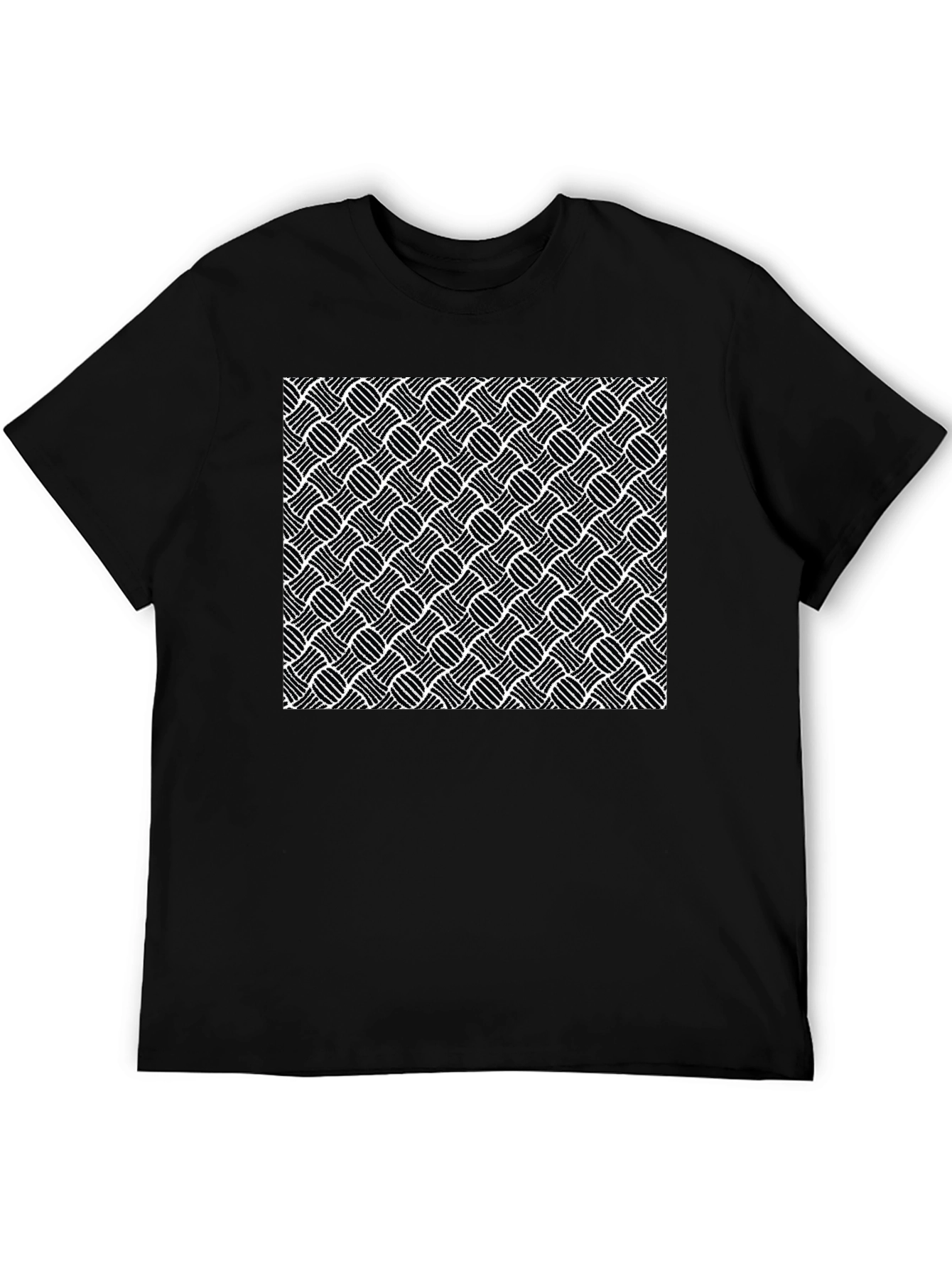 Abstract Pattern Black T-Shirt