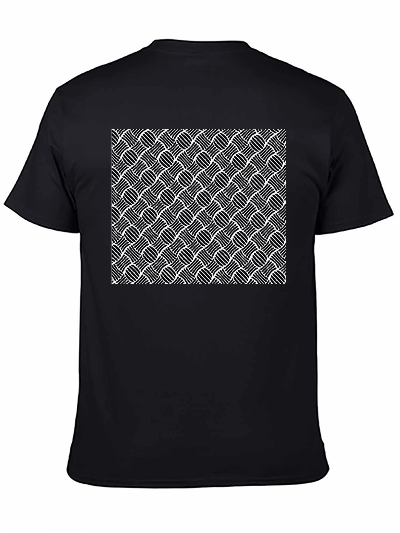 Abstract Pattern Black T-Shirt