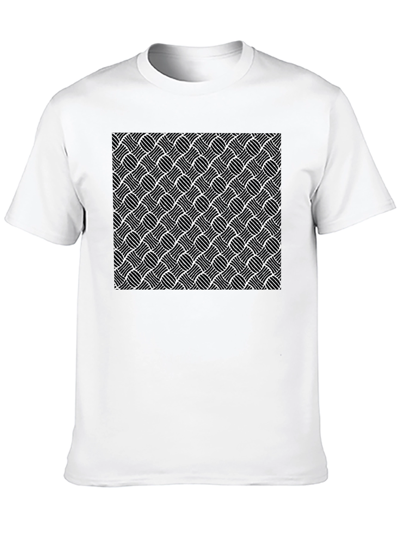 Abstract Pattern Black T-Shirt