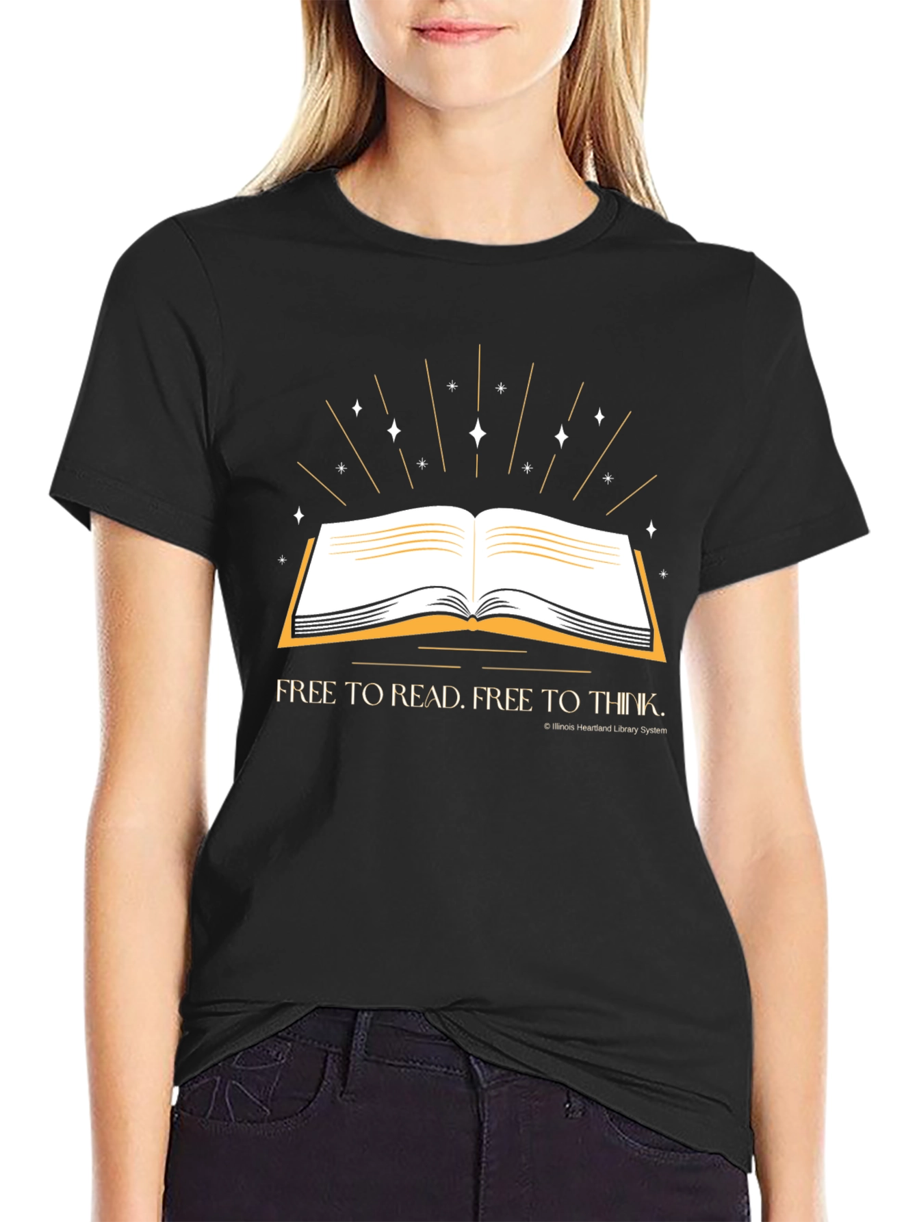 Read & Think T-Shirt - Black Graphic Tee