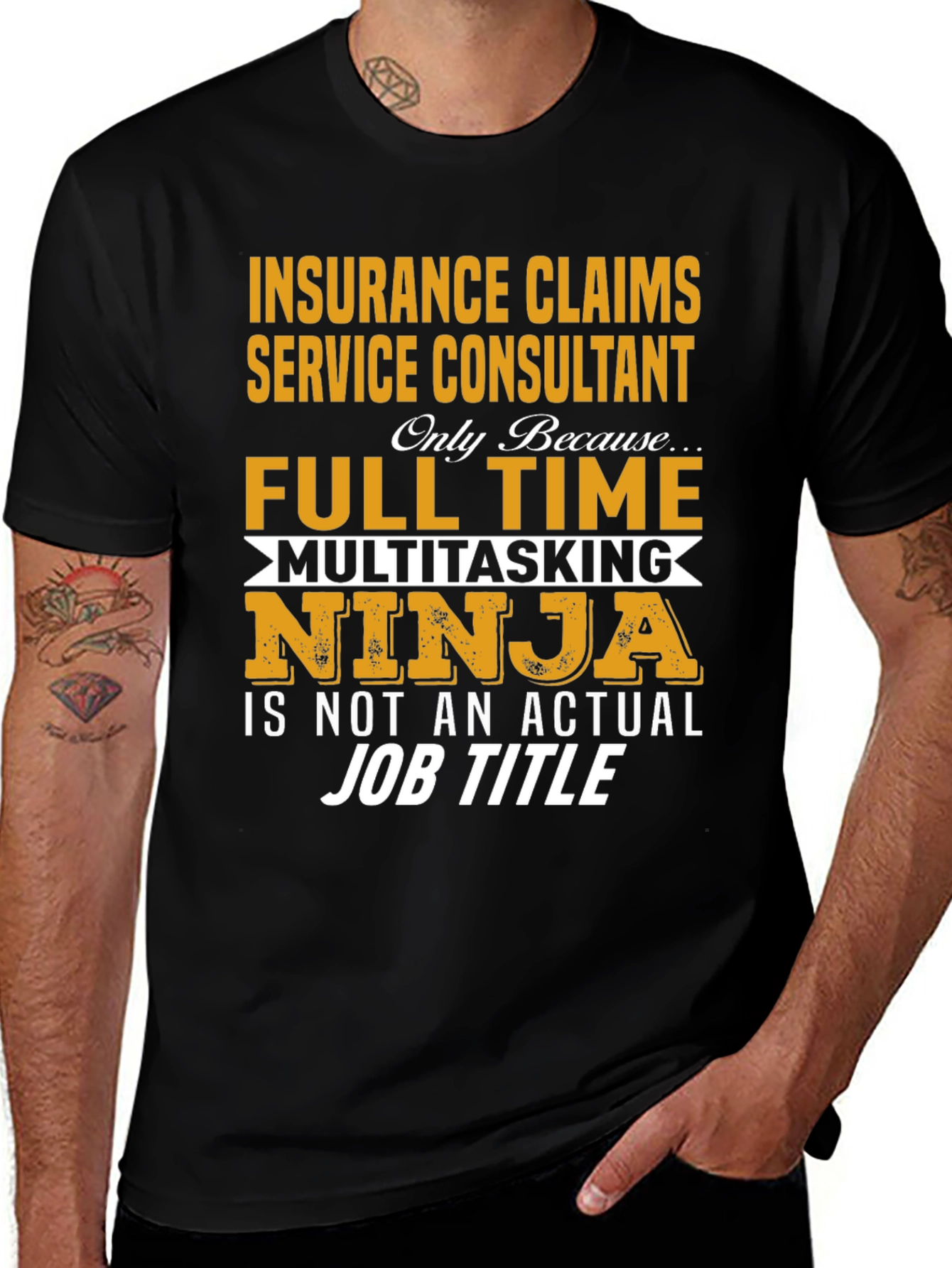 Insurance Claims Service Consultant Full Time Ninja T-Shirt