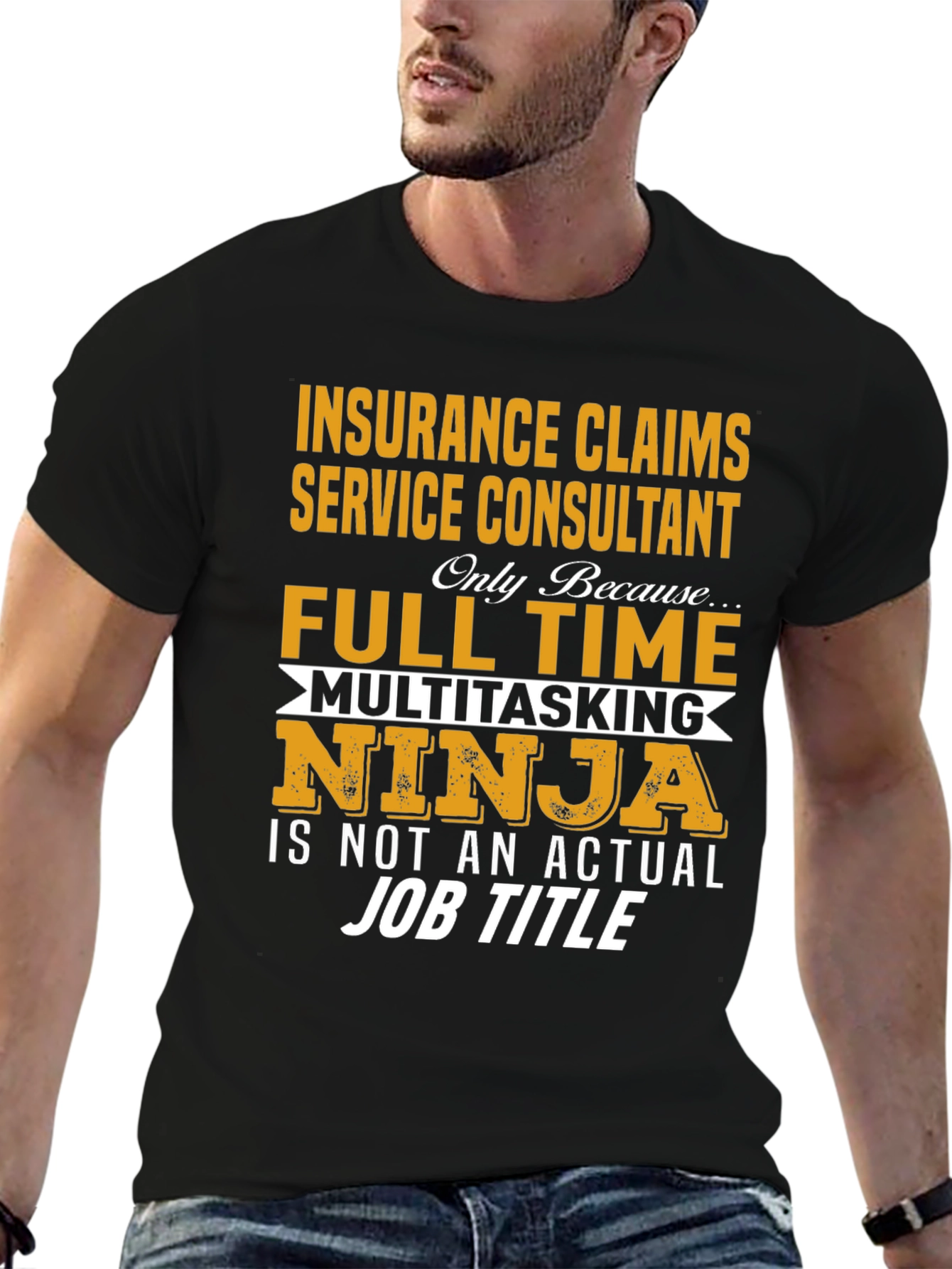 Insurance Claims Service Consultant Full Time Ninja T-Shirt