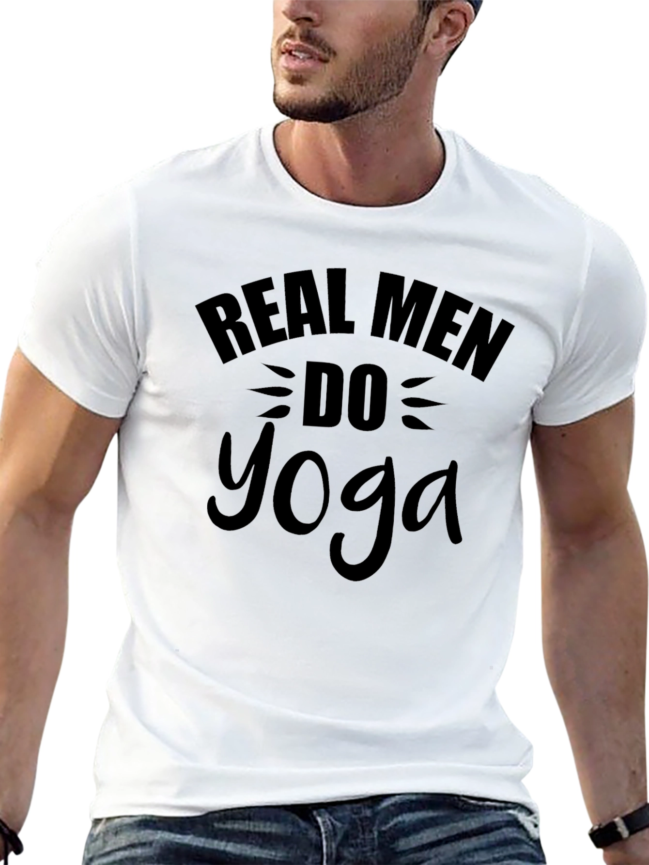 Real Men Do Yoga Graphic T-Shirt