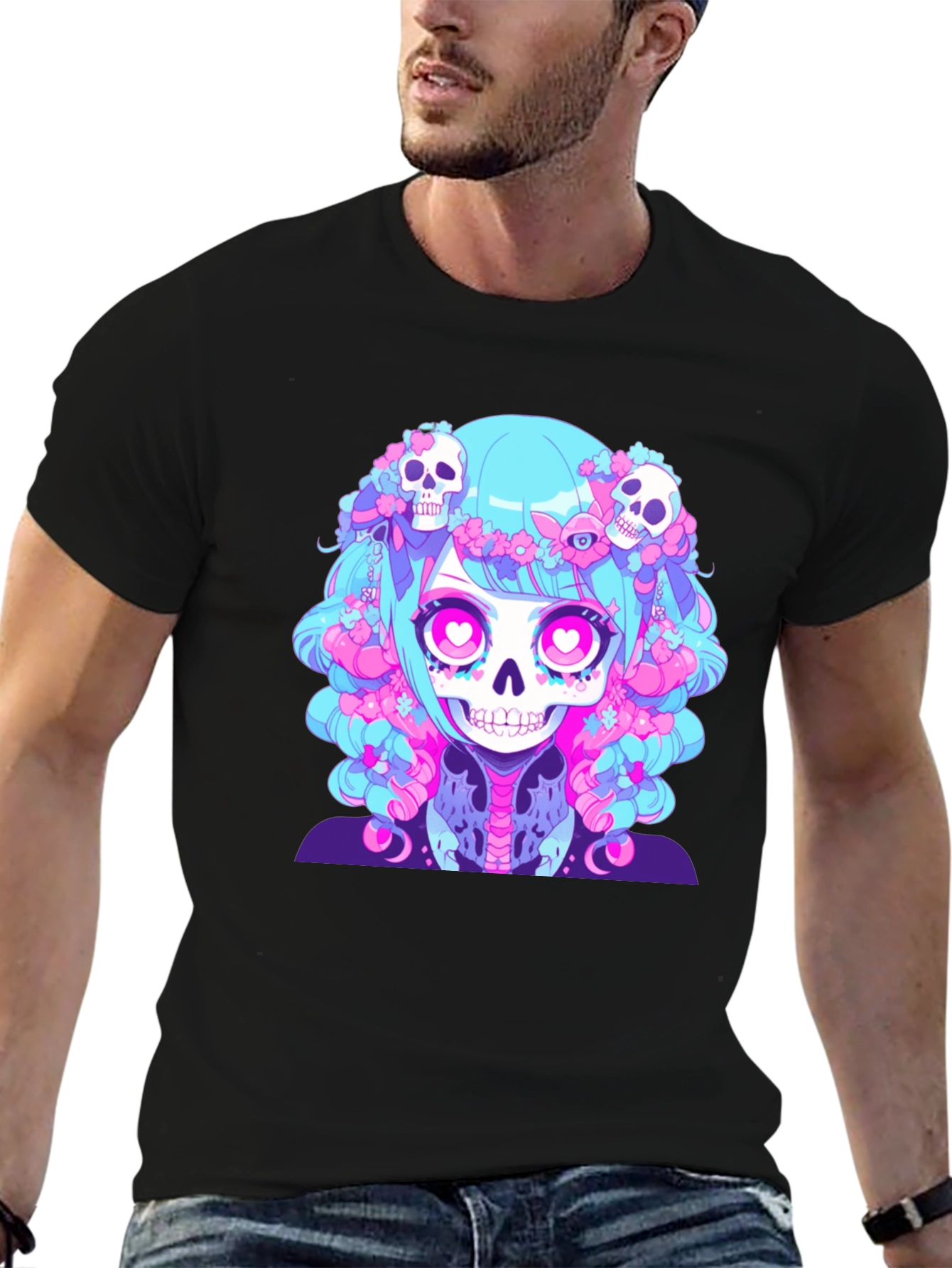 Skull Anime Graphic Tee