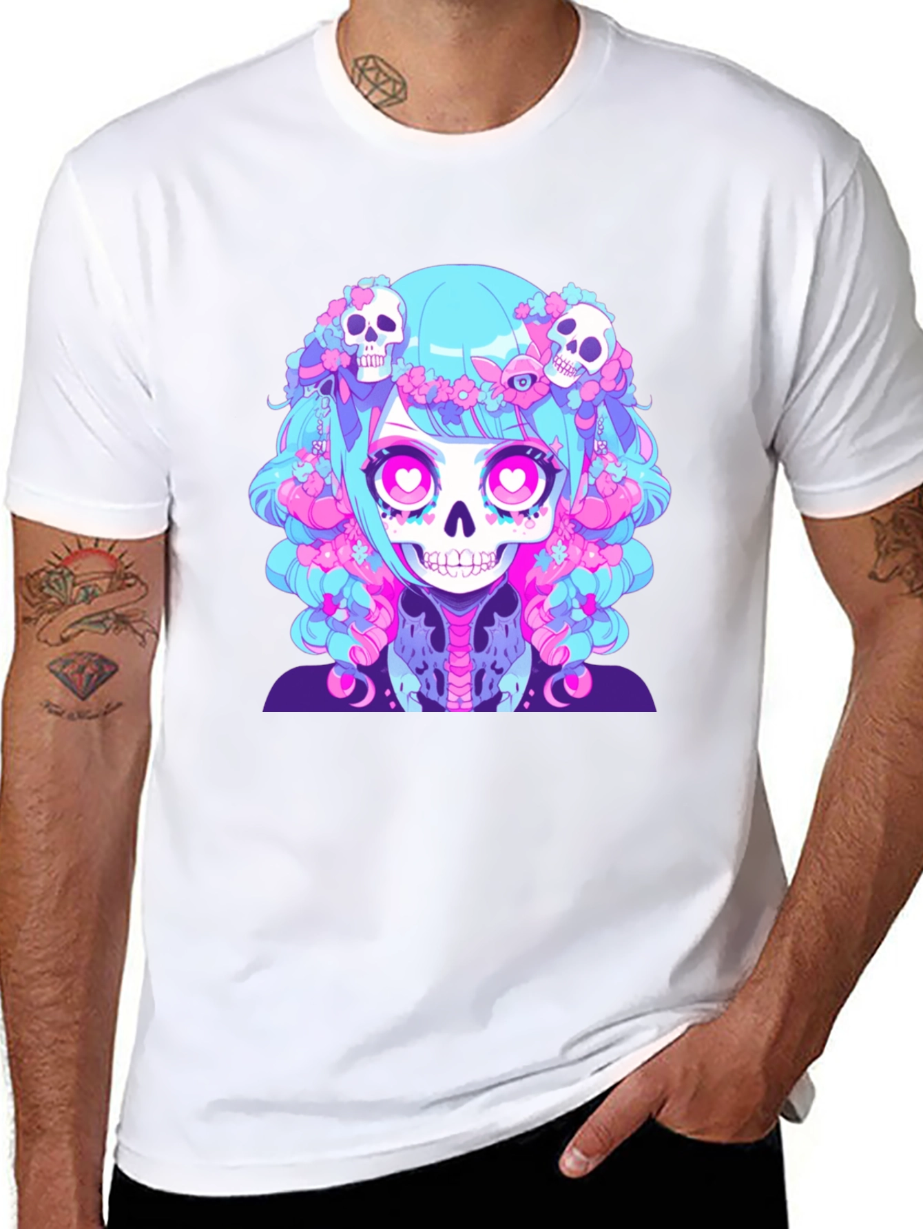 Skull Anime Graphic Tee