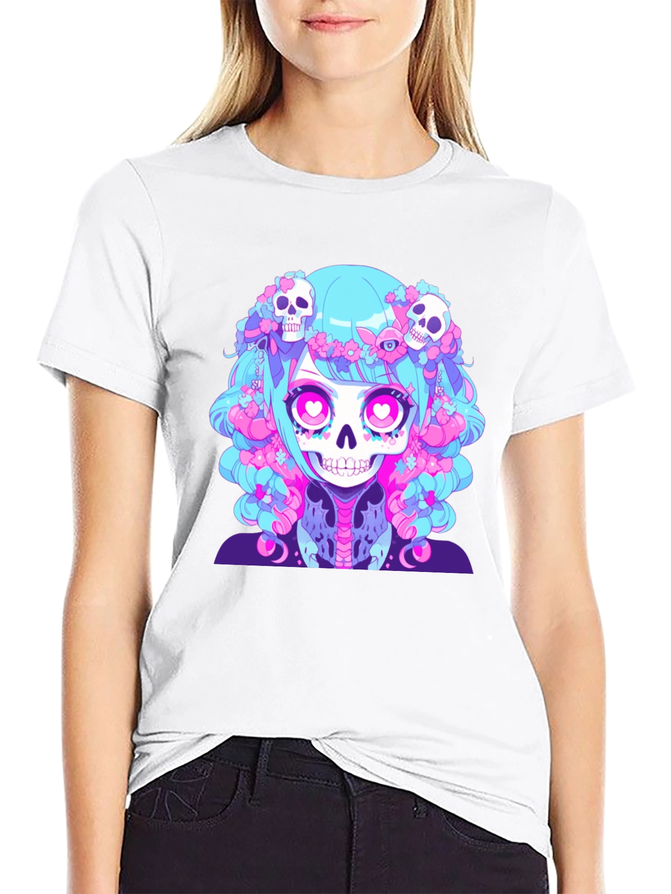 Skull Anime Graphic Tee