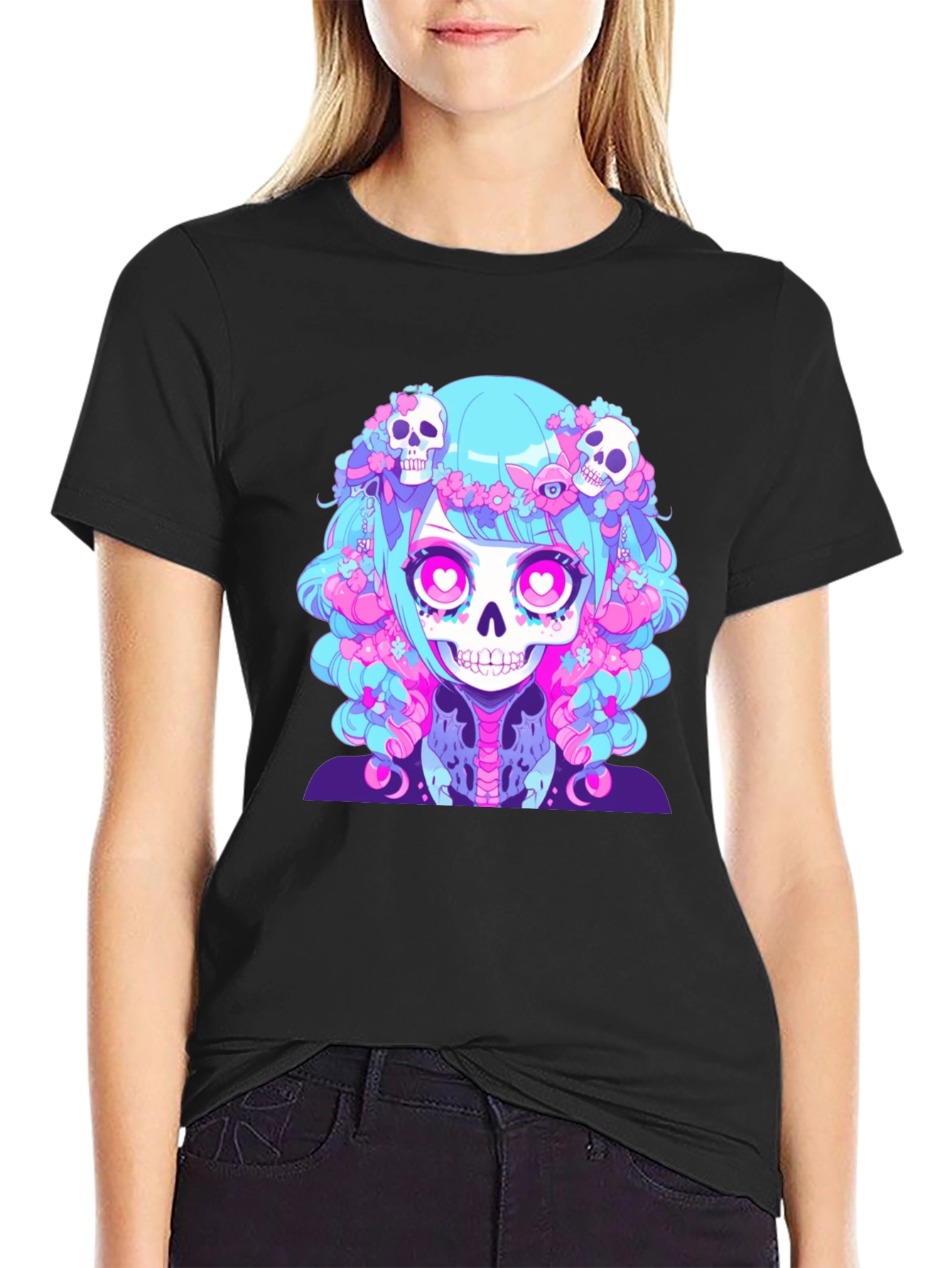 Skull Anime Graphic Tee