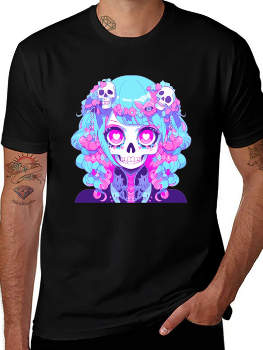 Skull Anime Graphic Tee