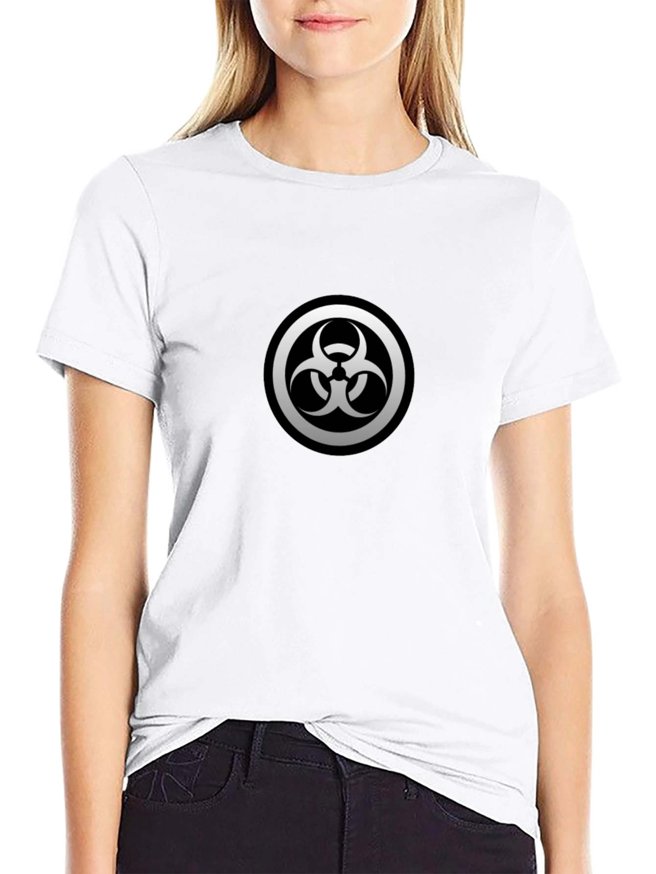 Biohazard Symbol Graphic Black T-Shirt
