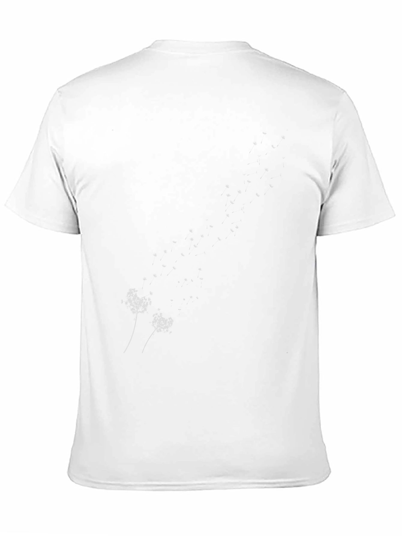Dandelion Print Black T-Shirt - Casual Style