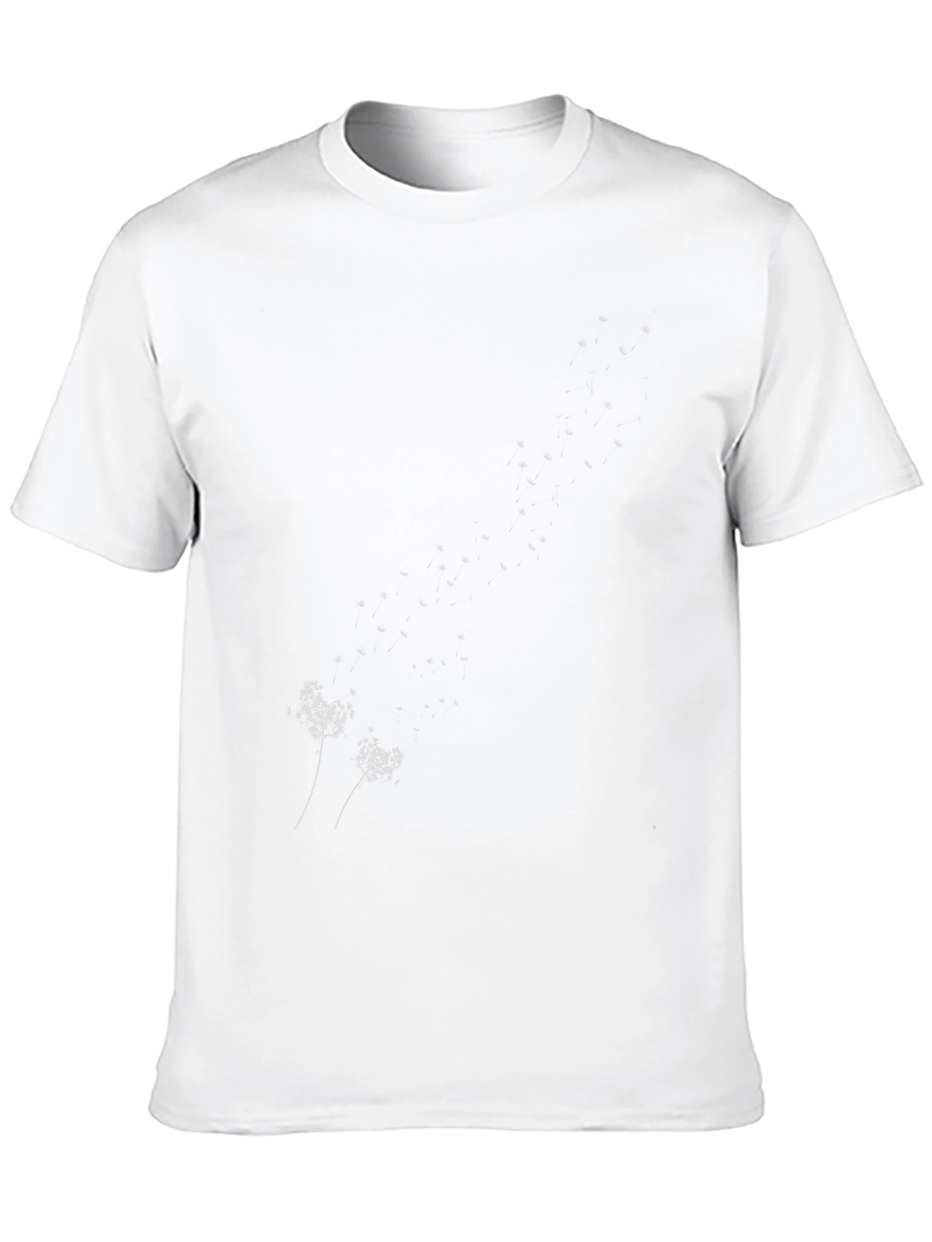 Dandelion Print Black T-Shirt - Casual Style