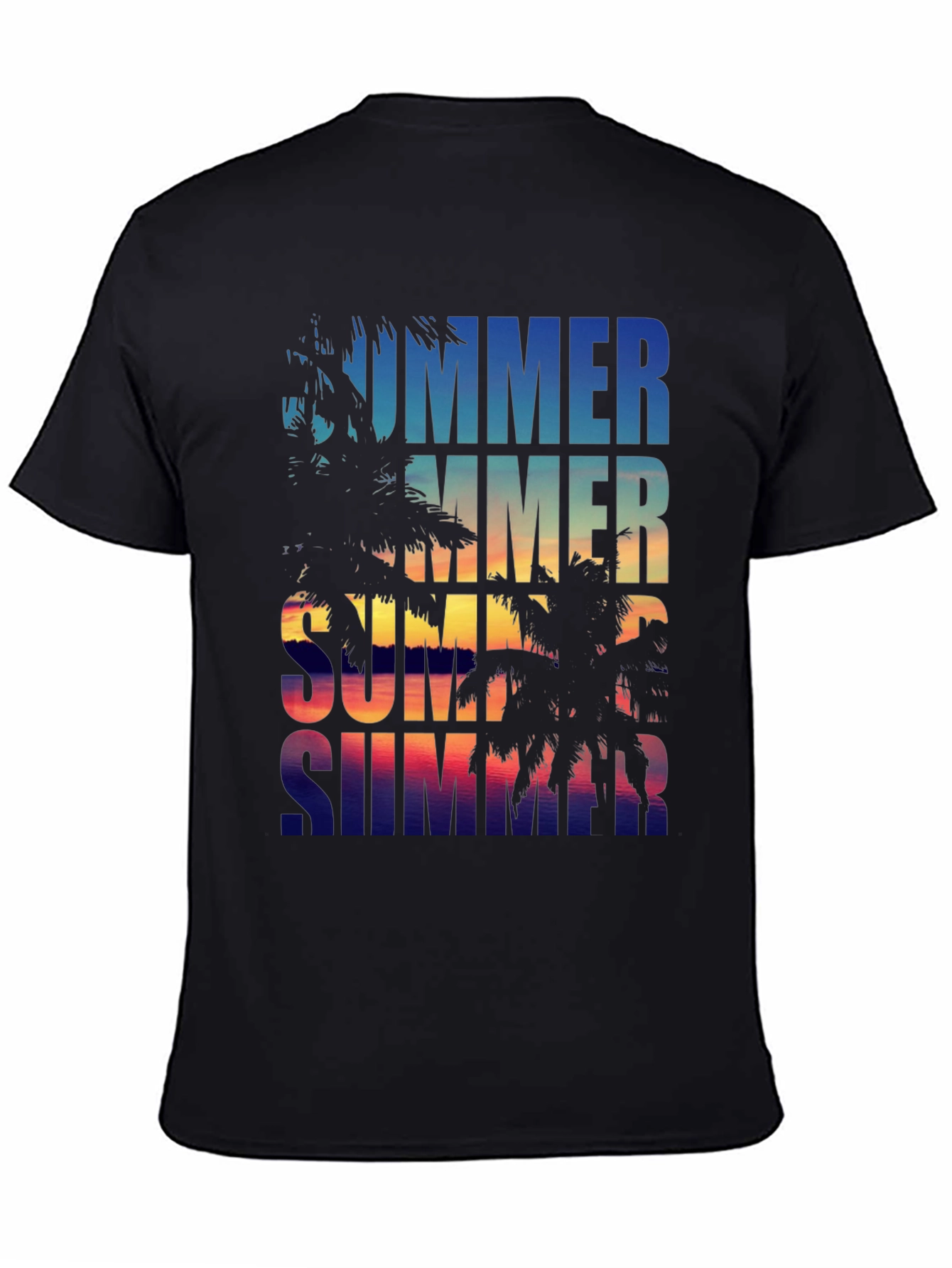 Summer Vibes Palm Tree Graphic Tee