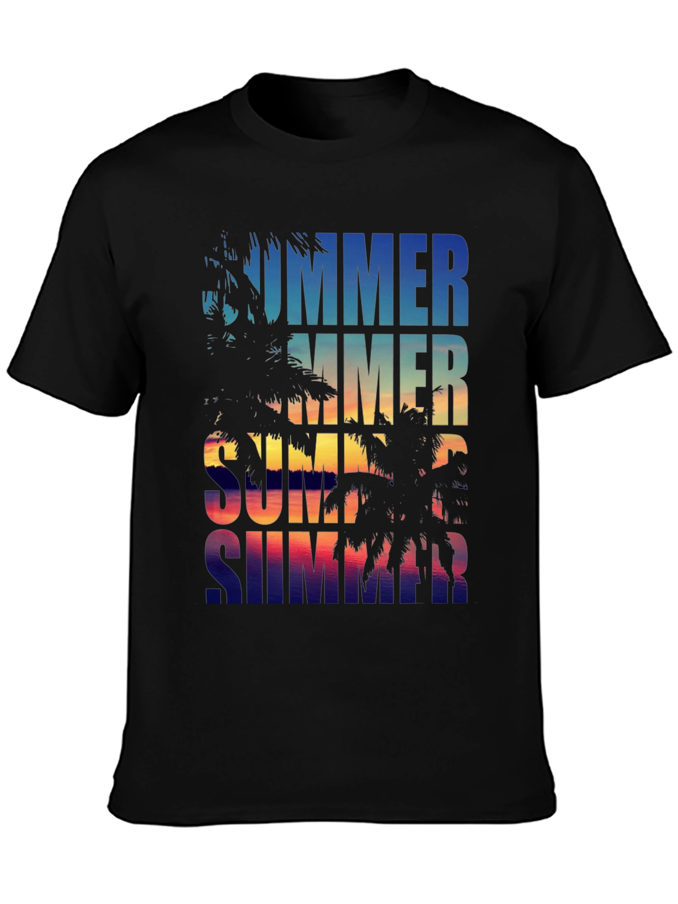 Summer Vibes Palm Tree Graphic Tee