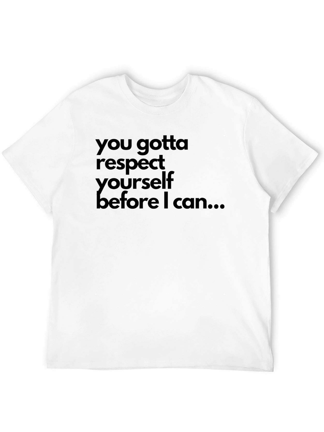 Respect Yourself Graphic Tee - Black Cotton T-Shirt